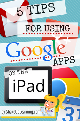 5 Tips for Using Google Apps on the iPad | Shake Up Learning | www.shakeuplearning.com | #gafe #google #edtech