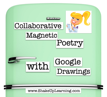 Collaborative Magnetic Poetry with Google Drawings | www.ShakeUpLearning.com | #npm15 #edtech #gafe #gafechat #gafesummit #edtech #edtechchat #edchat