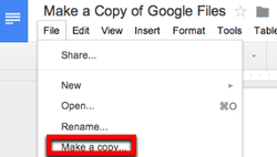 File>Make a Copy