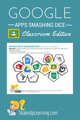 Google Apps Smashing Dice: Classroom Edition | Shake Up Learning | www.shakeuplearning.com |#GAFE #GoogleEdu #appdice #edtech